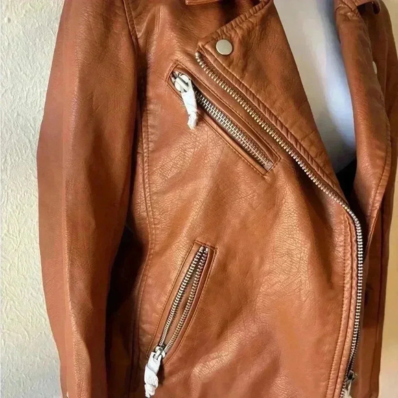 Womens Blank NYC Brown Faux Leather Jacket - Picture 2 of 6